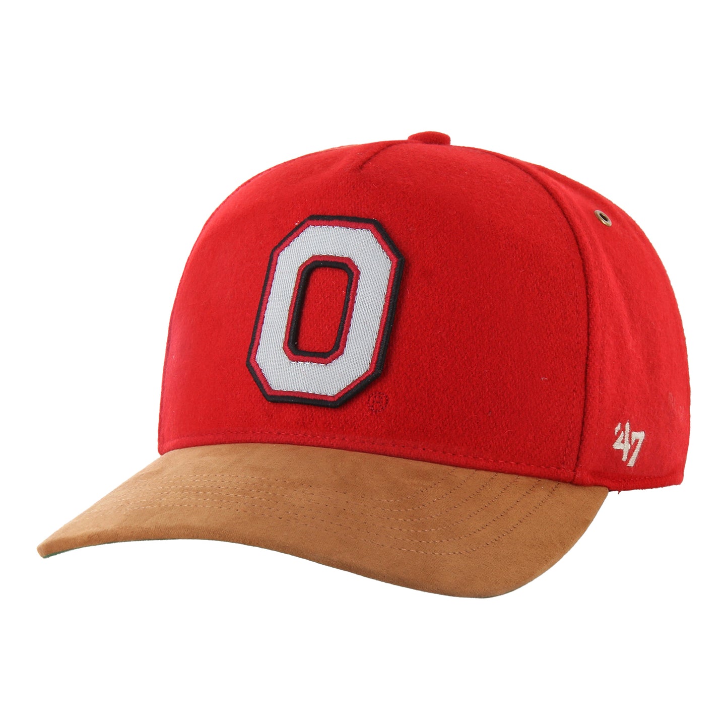 Ohio State Buckeyes 47 Brand Hitch Golden Age Hat In Scarlet - Front Left View
