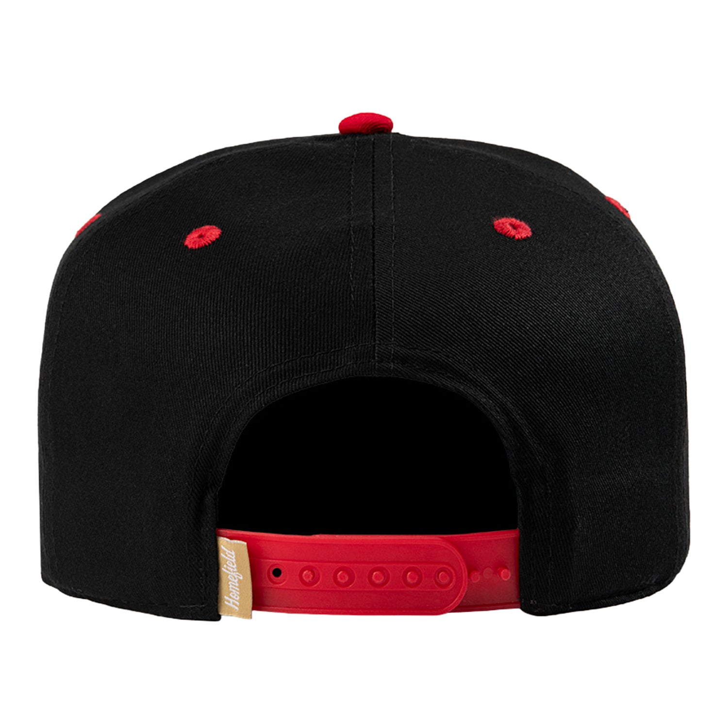 Ohio State Buckeyes Homefield Logo Snapback Hat In Black - Back View