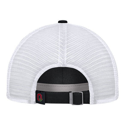 Ohio State Buckeyes Nike Unstructured Trucker Hat in Black - Back