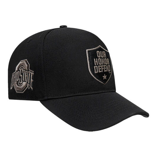 Ohio State Buckeyes Our Honor Defend Tonal Hat In Black - Front Right View