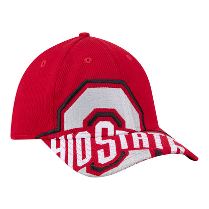 Ohio State Buckeyes New Era Oversized 3930MC Flex-Fit - Angled Front Right View
