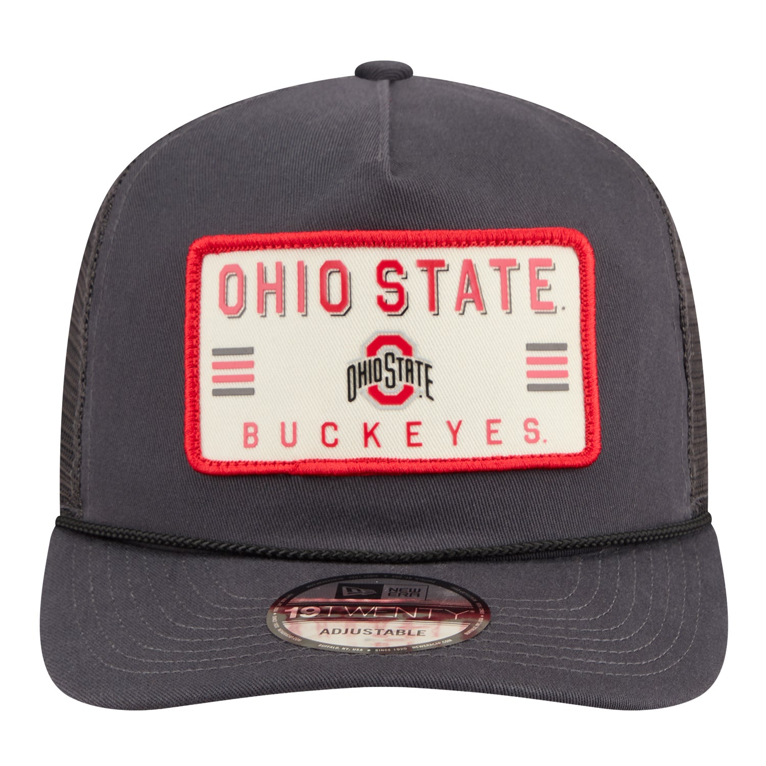 Ohio State Buckeyes New Era 19Twenty Washed Patch Snapback - Front View