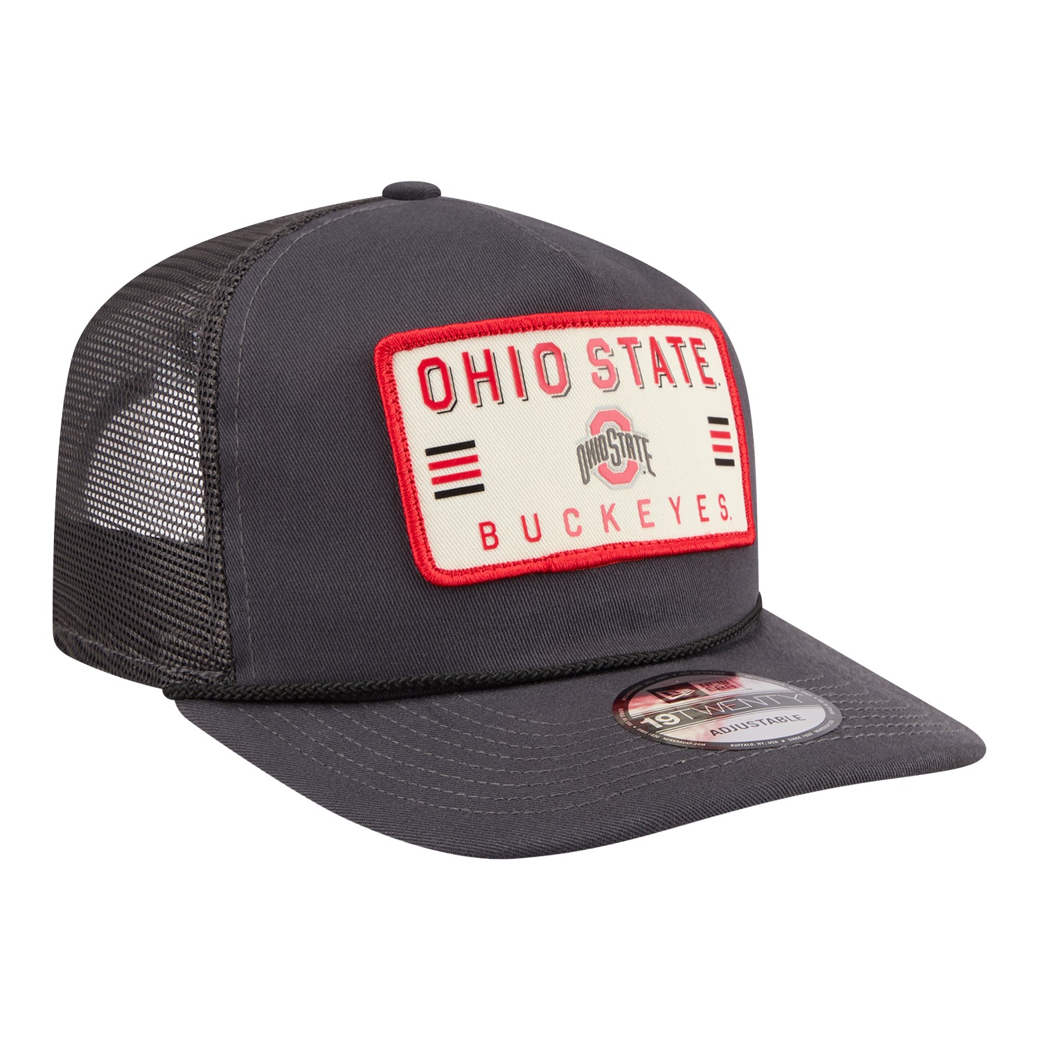 Ohio State Buckeyes New Era 19Twenty Washed Patch Snapback - Angled Front Right View