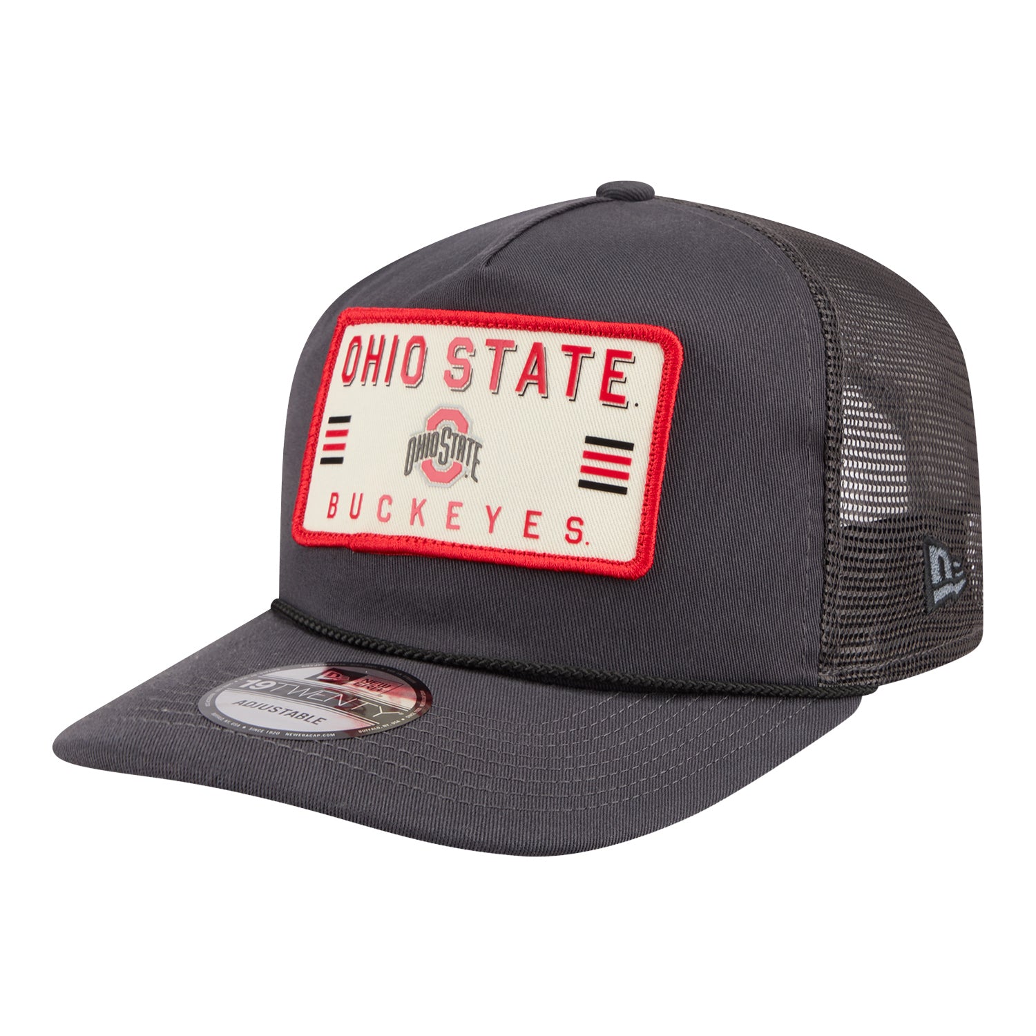 Ohio State Buckeyes New Era 19Twenty Washed Patch Snapback - Angled Front Left View