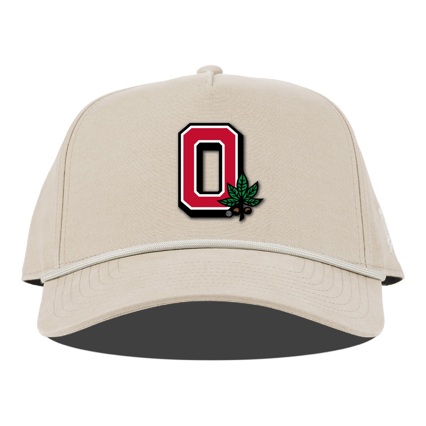 Ohio State Buckeyes Branded Bills Heritage Block O Rope Hat In Cream - Front View