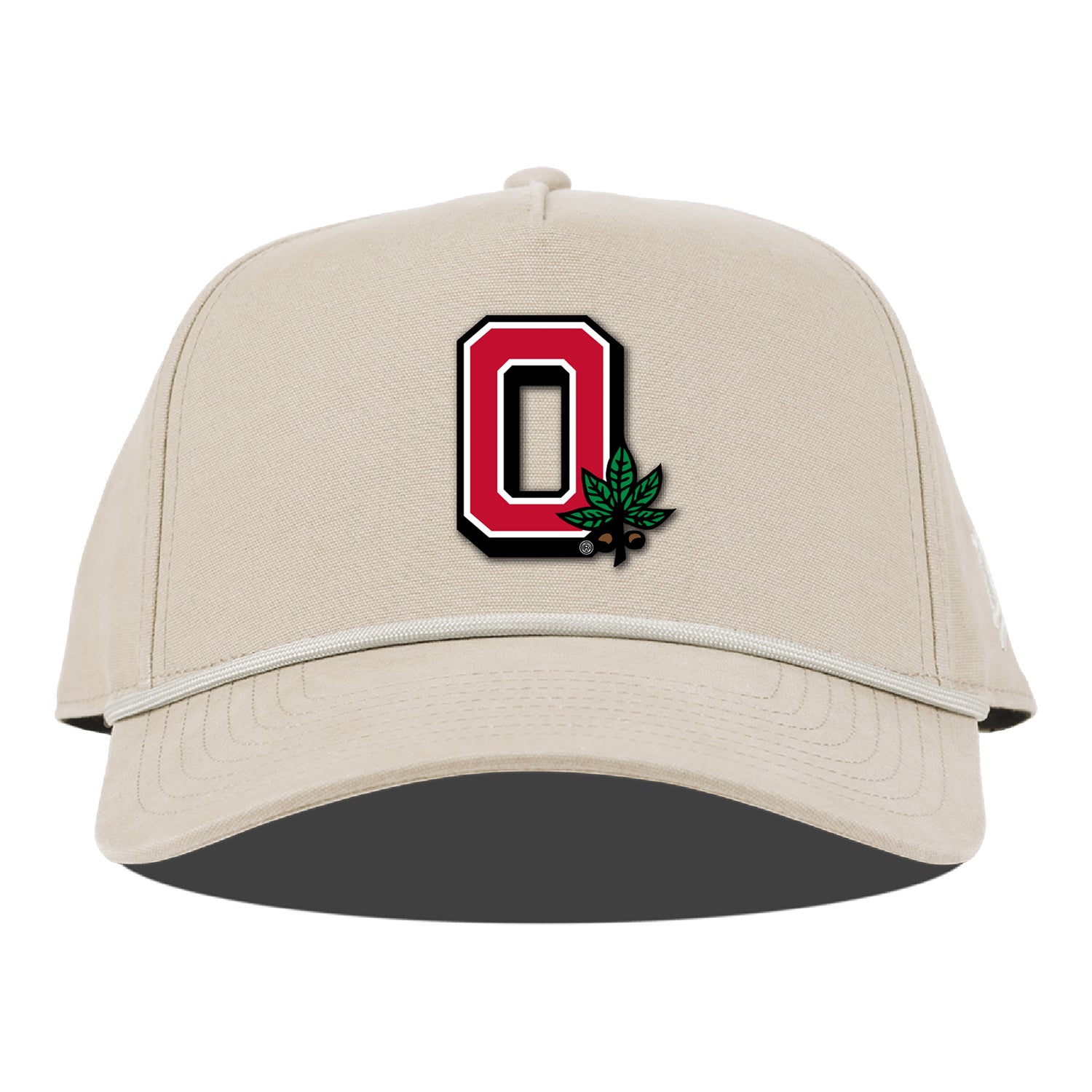 Ohio State Buckeyes Branded Bills Heritage Block O Rope Hat In Cream - Front View