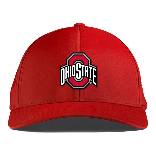 Ohio State Buckeyes Branded Bills Primary Logo Performance Hat In Scarlet - Front View