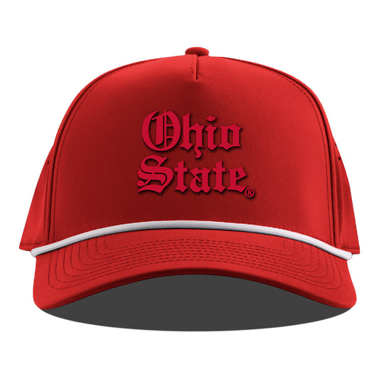Ohio State Buckeyes Branded Bills Old English Rope Hat In Scarlet - Front View