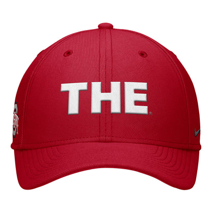 Ohio State Buckeyes Nike Rise "THE" Red Flex-Fit Hat - Front