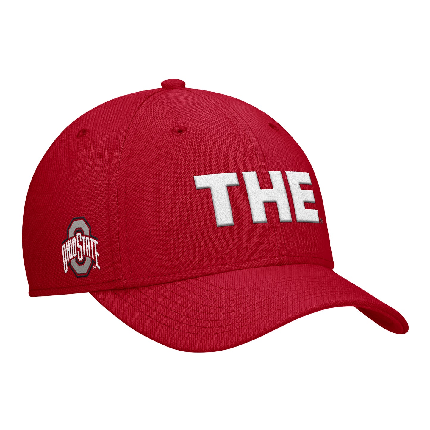 Ohio State Buckeyes Nike Rise "THE" Red Flex-Fit Hat - Front Right