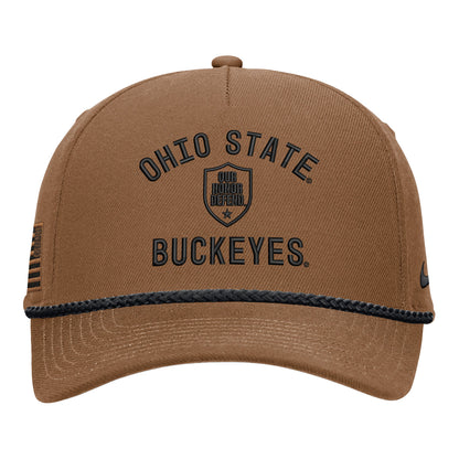 Ohio State Buckeyes Nike OHD Rise Rope Hat - Front View