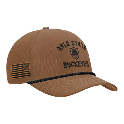 Ohio State Buckeyes Nike OHD Rise Rope Hat - Front Right View