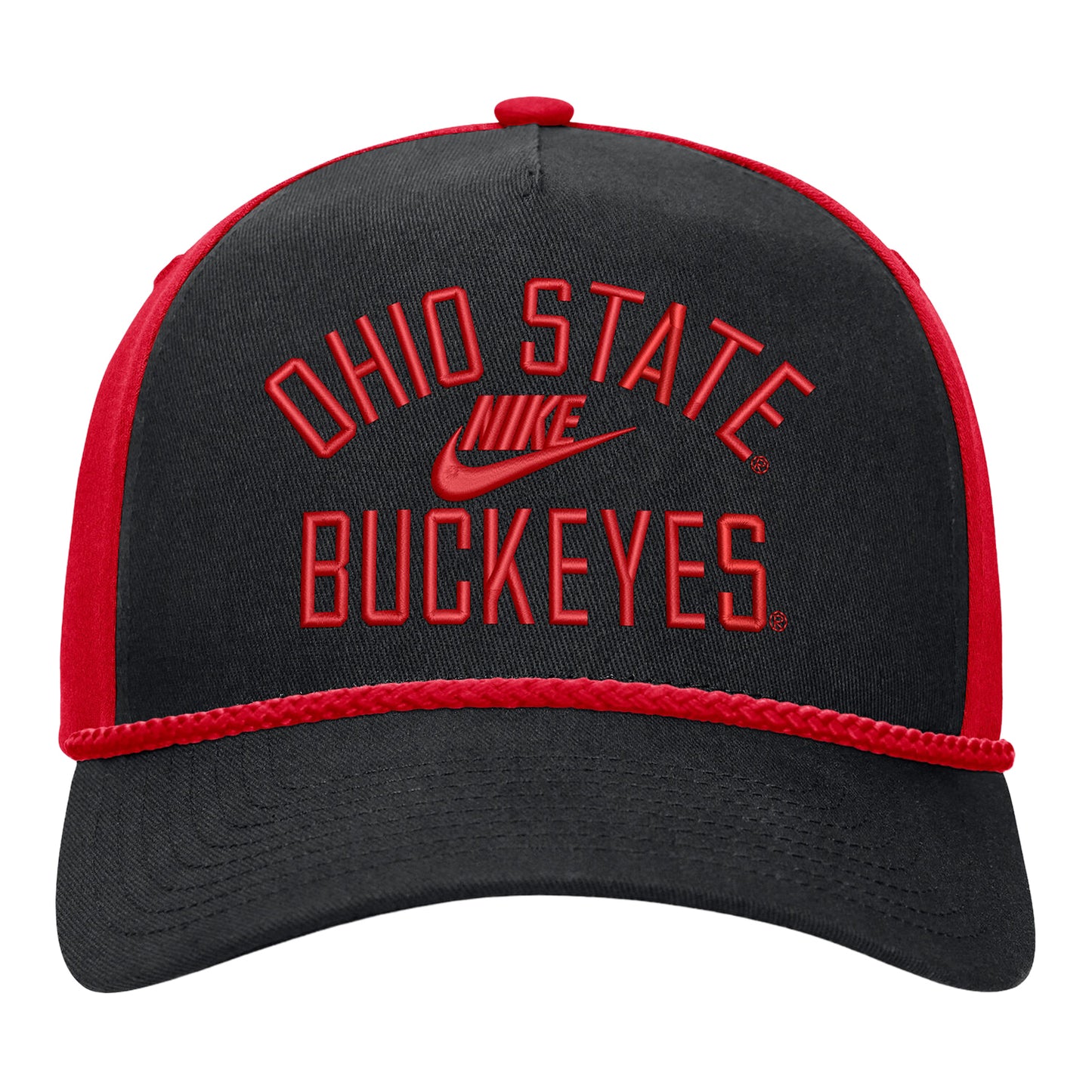 Ohio State Buckeyes Nike Legacy Rise Rope Hat - Front View