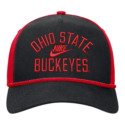 Ohio State Buckeyes Nike Legacy Rise Rope Hat - Front View