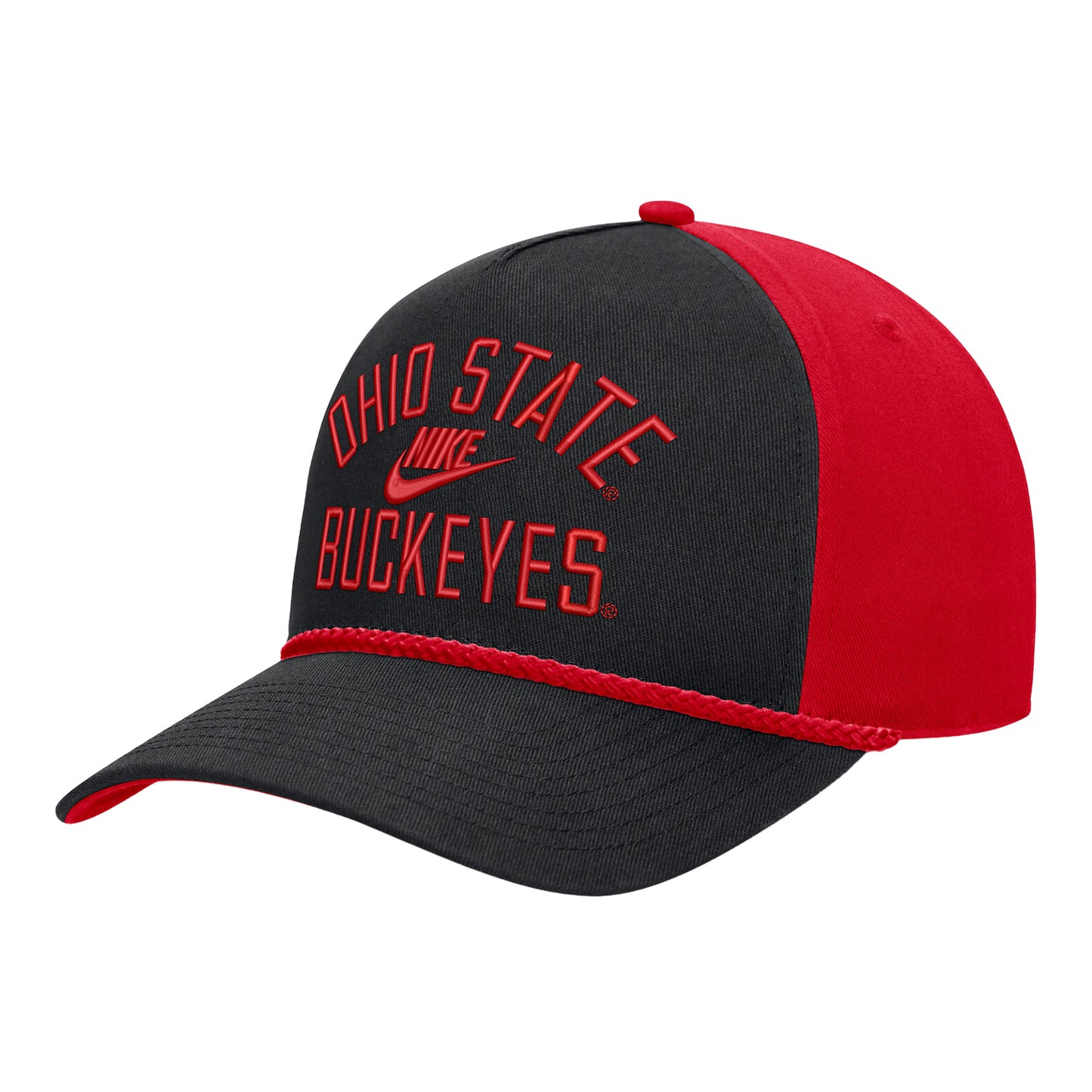 Ohio State Buckeyes Nike Legacy Rise Rope Hat - Front Left View