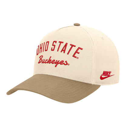 Ohio State Buckeyes Nike Legacy Two-Tone Script Hat - Front Left View