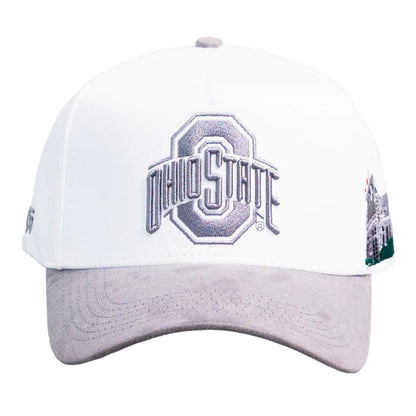 Ohio State Woodn Grail Suede Stadium Snapback - Front View