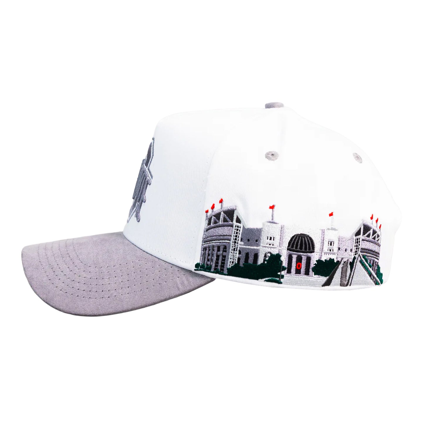 Ohio State Woodn Grail Suede Stadium Snapback - Left Side View