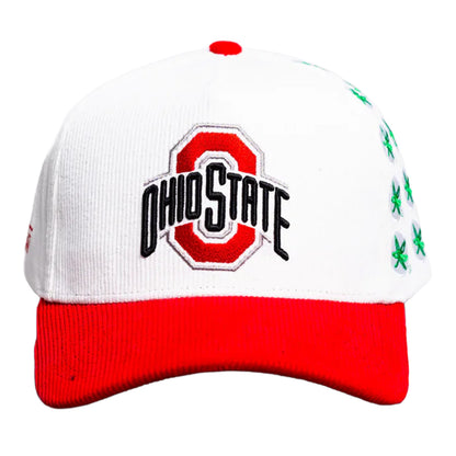 Ohio State Woodn Grail Two-Tone Helmet Sticker Snapback - Front View
