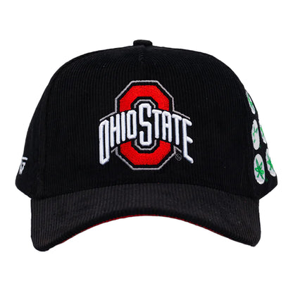 Ohio State Woodn Grail Corduroy Helmet Sticker Snapback - Front View