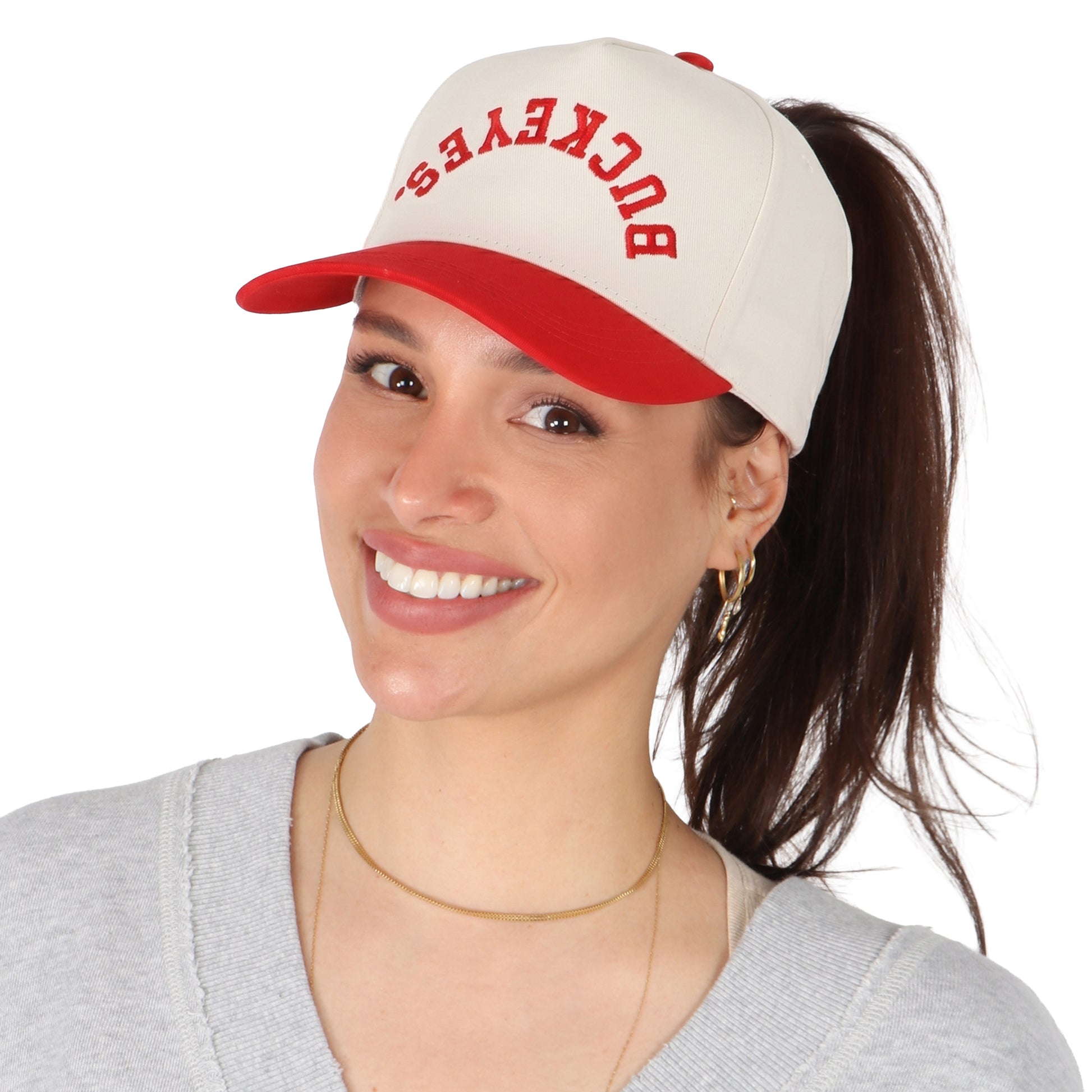 Ohio State Ponyflo Upside Down Two-Tone Hat - Modeled Front