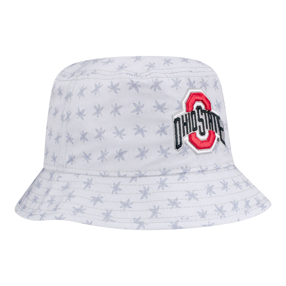 Ohio State Buckeyes Helmet Sticker Bucket Hat - Front Left View