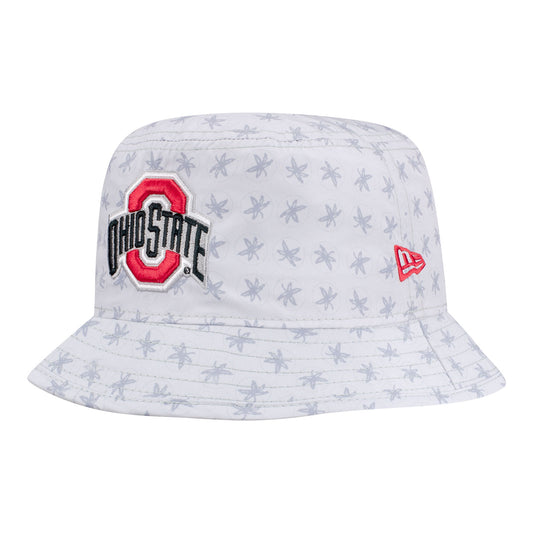 Ohio State Buckeyes Helmet Sticker Bucket Hat - Front Right View
