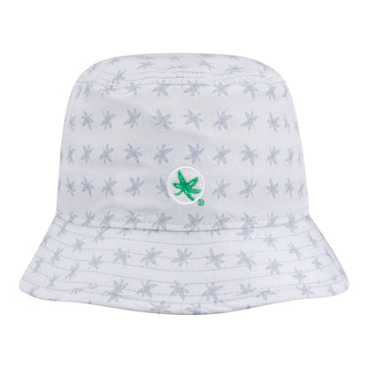 Ohio State Buckeyes Helmet Sticker Bucket Hat - Back View