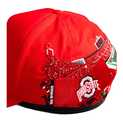 Ohio State Woodn Grail Stadium Art Snapback