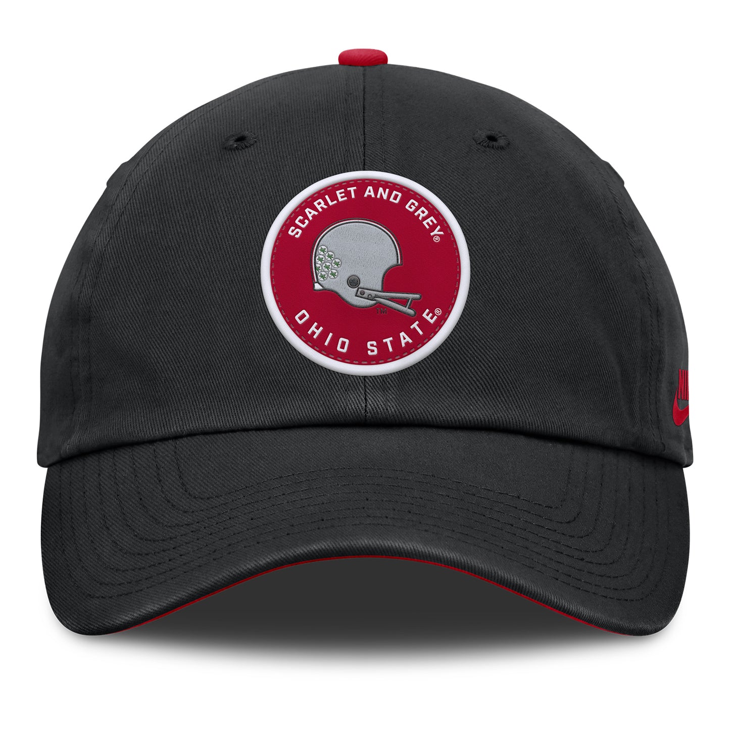 Ohio State Buckeyes Nike Club Helmet Hat In Black - Front View