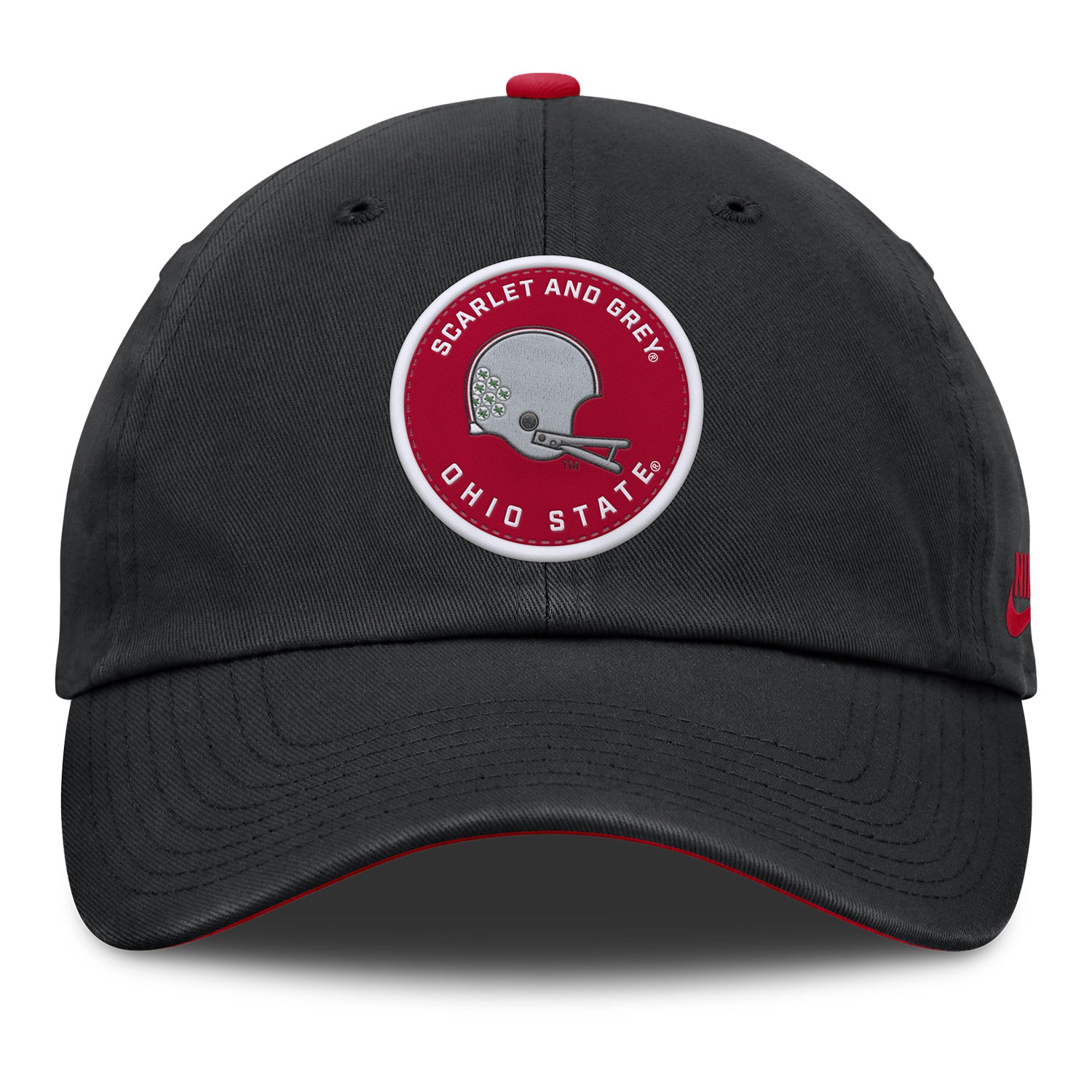 Ohio State Buckeyes Nike Club Helmet Hat In Black - Front View