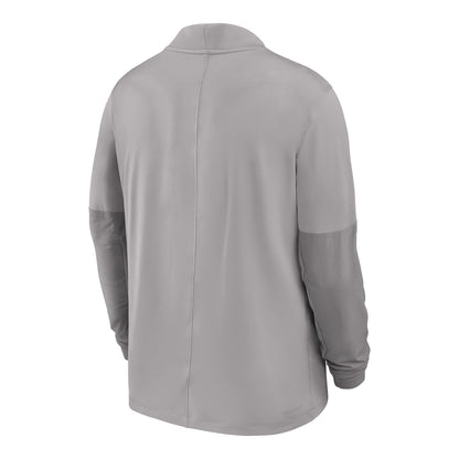 Ohio State Buckeyes Nike Midweight 1/4 Zip Gray Jacket - Back View