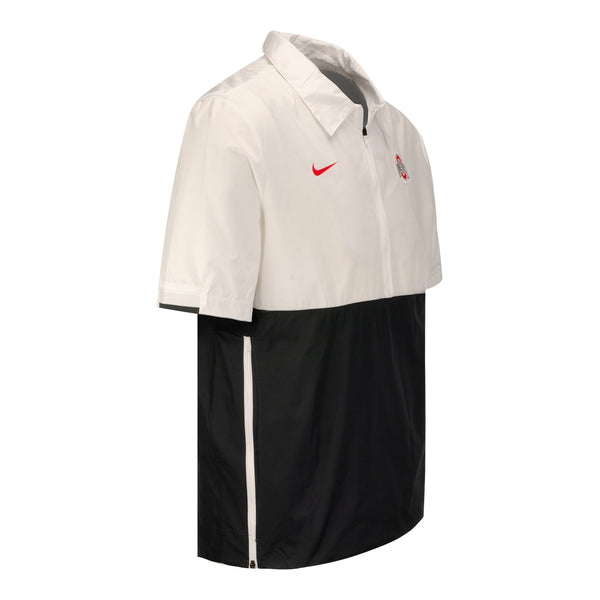 Ohio State Nike Short Sleeve Jacket - In Black And White - Angled Right View