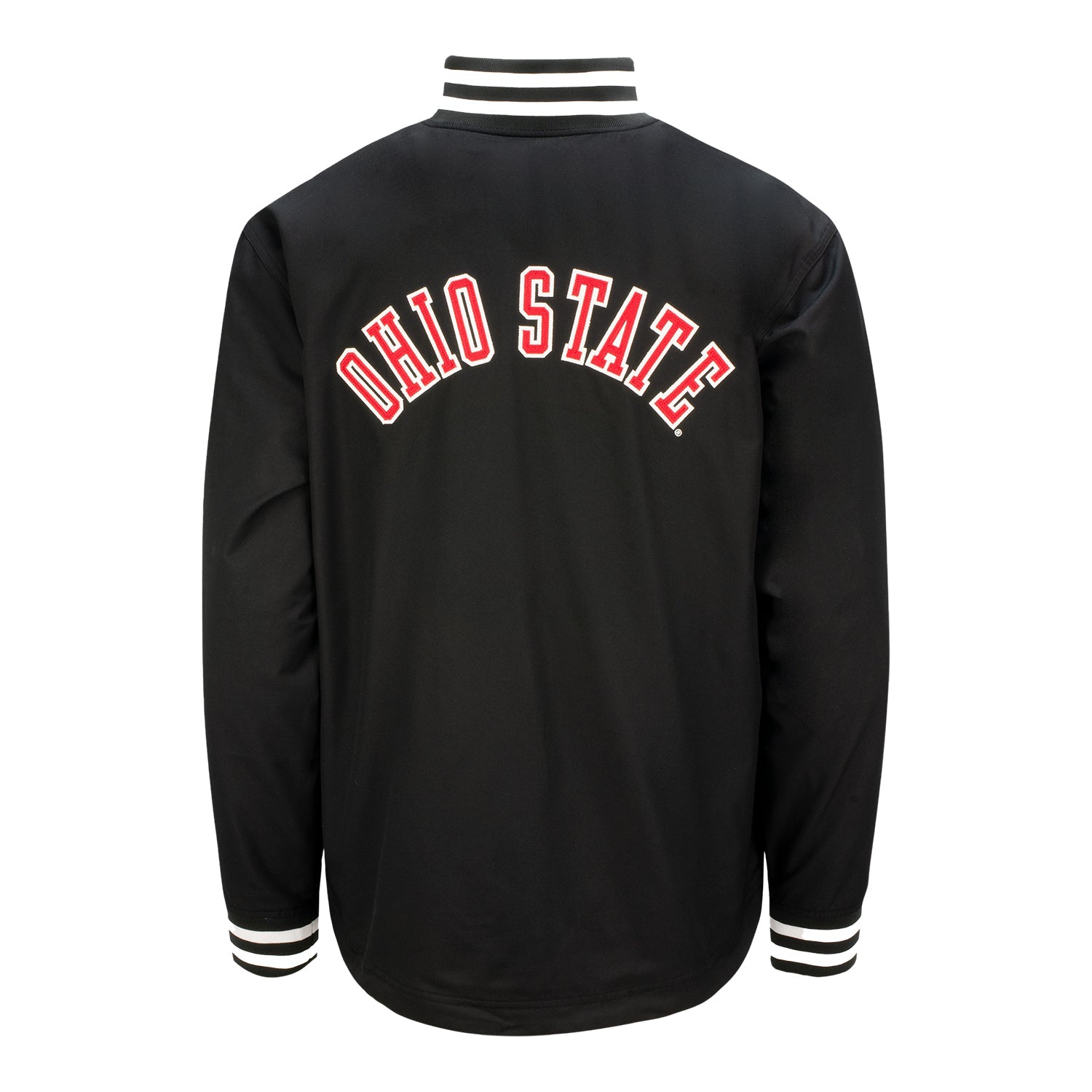 Ohio State Buckeyes Super Fan Trooper 1/4 Zip Jacket - In Black - Back View