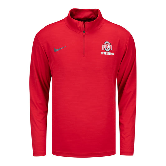 Ohio State Buckeyes Nike Wrestling 1/4 Zip Scarlet Jacket - Front View