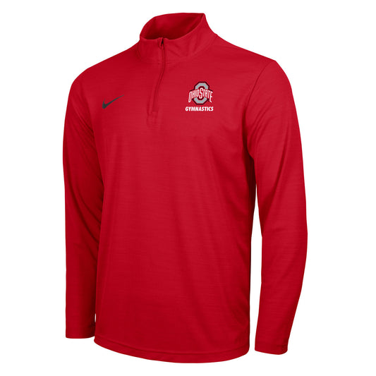 Ohio State Buckeyes Nike Gymnastics 1/4 Zip Scarlet Jacket - In Scarlet - Front View