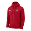 Ohio State Buckeyes Nike Club Hood Full Zip Game Day Scarlet Jacket - Front View