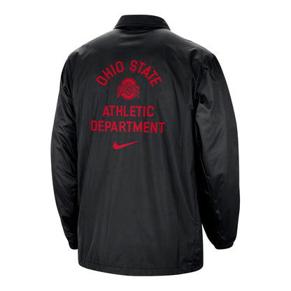 Ohio State Buckeyes Nike Coaches Snap Jacket - Back View