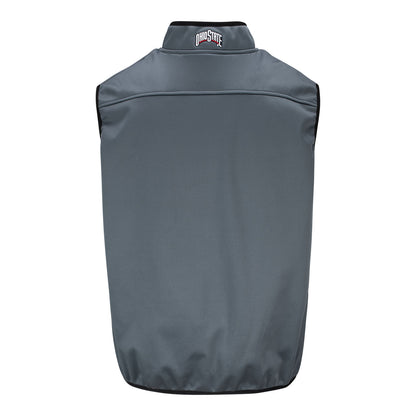 Ohio State Buckeyes Gray Softshell Vest - Back View