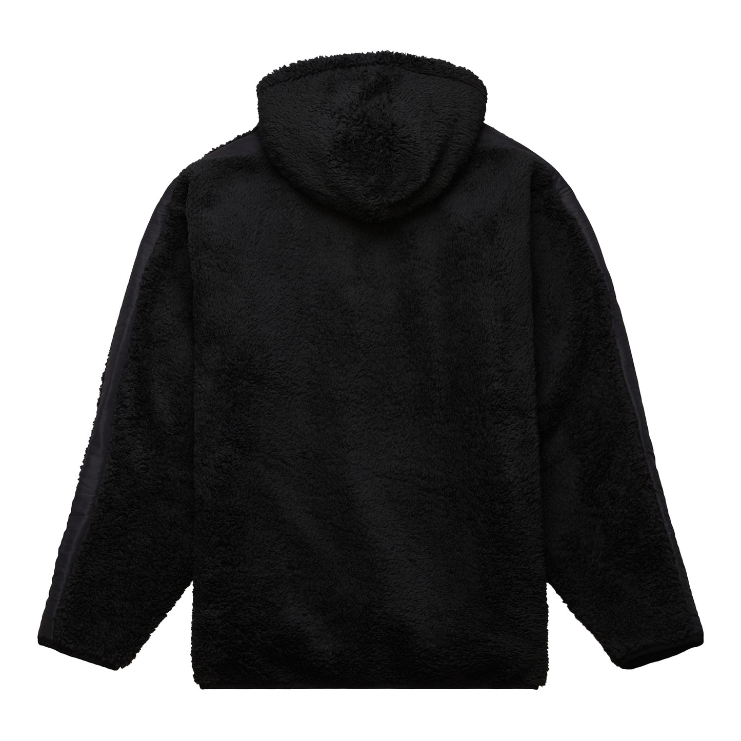 Ohio State Buckeyes Twill Sherpa 1/4 Zip Hooded Black Jacket - Back View