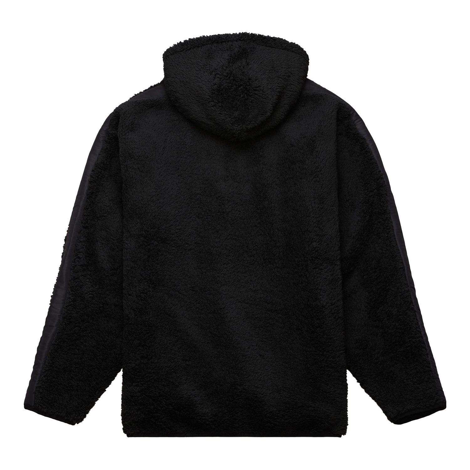 Ohio State Buckeyes Twill Sherpa 1/4 Zip Hooded Black Jacket - Back View