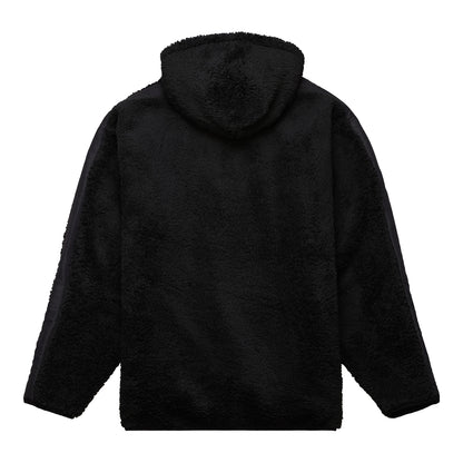 Ohio State Buckeyes Twill Sherpa 1/4 Zip Hooded Black Jacket - Back View