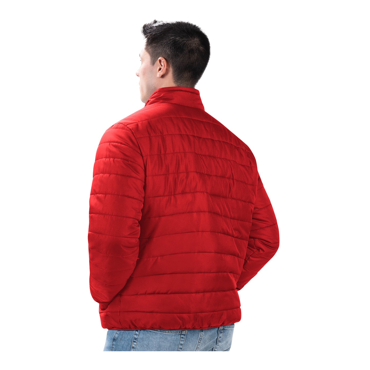 Ohio State Buckeyes Baseline Reversible Full-Zip Scarlet & Gray Jacket - In Scarlet - Back View