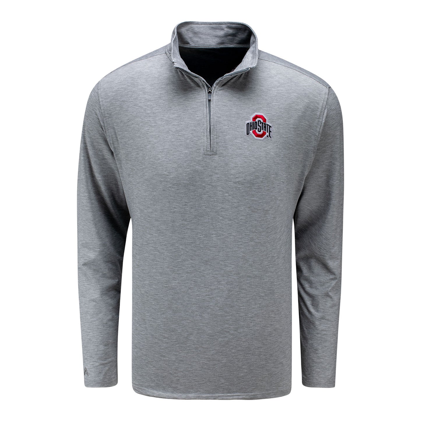 Ohio State Buckeyes Hunk Gray 1/4 Zip Jacket - Front View