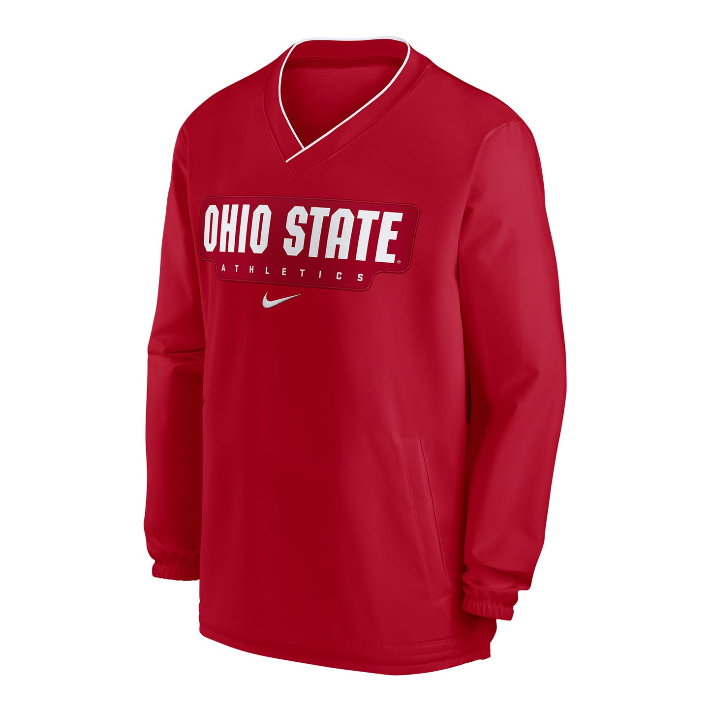 Ohio State Buckeyes Nike Sideline Repel Woven Windshirt Scarlet Jacket - Front View