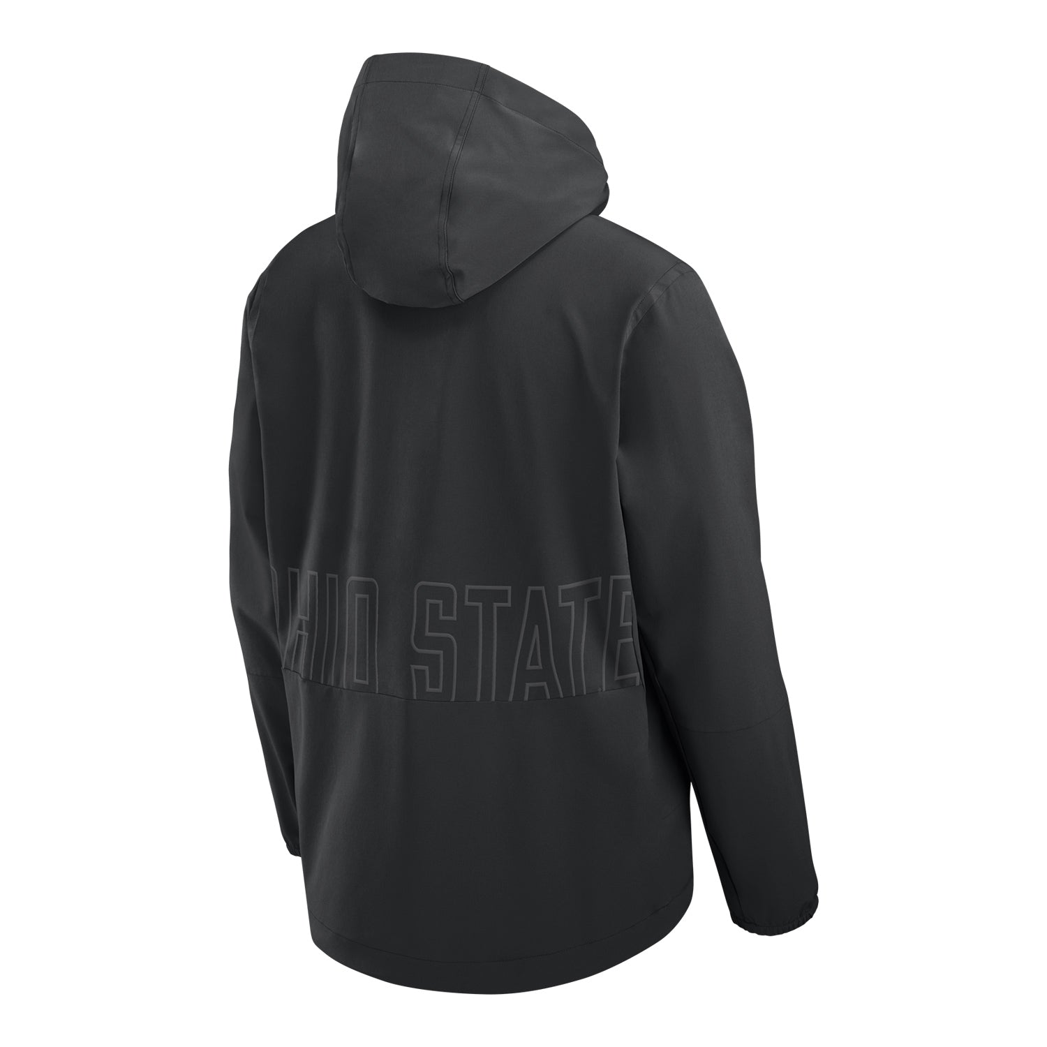 Ohio State Buckeyes Nike Full Zip Performance Triple Black Jacket - Back View