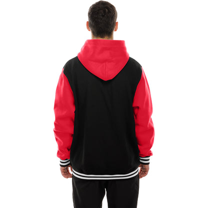 Ohio State Buckeyes New Era Letterman Snap Jacket In Black - Back View