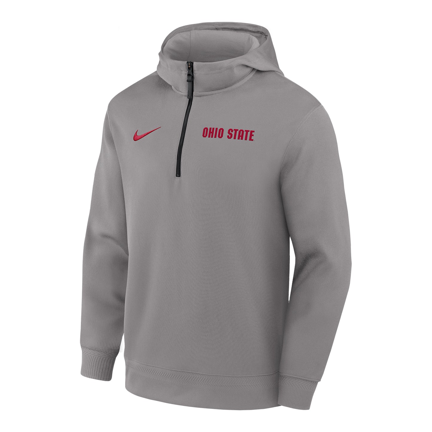 Ohio State Buckeyes Nike Coaches Quarter-Zip Jacket In Gray - Front View