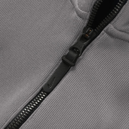 Ohio State Buckeyes Nike Coaches Quarter-Zip Jacket In Gray - Zipper View