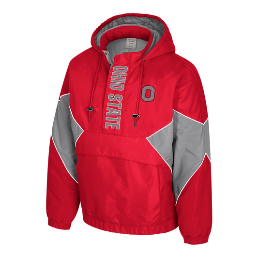 Ohio State Buckeyes Colosseum Richeset Man Jacket In Scarlet - Front View